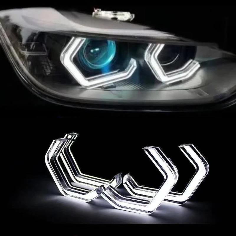 

Универсальные автомобильные светодиодные фары-«ложки» специальной формы, RGB дневные ходовые огни «Ангельские глазки», декоративные аксессуары для автоосвещения