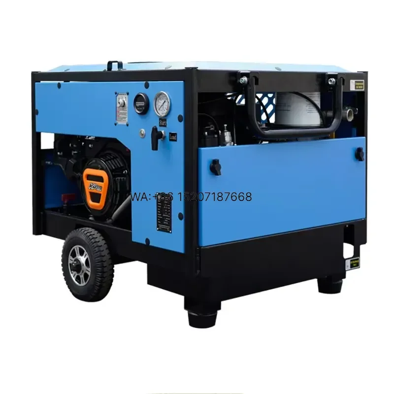 Wmwmnu for 50 Cfm 11kw Small Belt Driven Engine Portable Air Compressor with Wheels