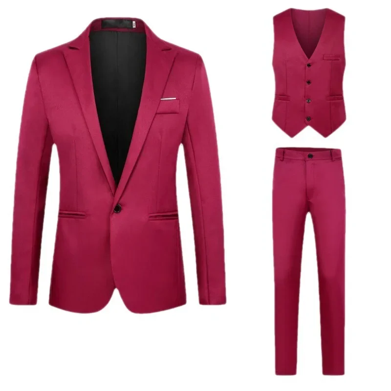 

B477-Breathable men's suit set spring and autumn interview suit formal wear professional slim casual work business best man