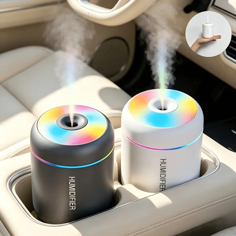 USB Mini Car Humidifier - Quiet Aromatherapy Spray - Bedroom Office Desktop Air Humidifier - Creative Gift for Valentine's Day