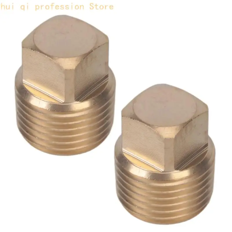 Brass Threaded Sealing Fitting with Flat-Sided Head for Port Closure H8WE