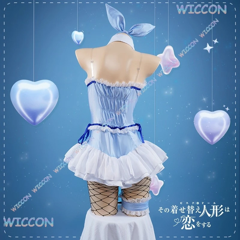 [BankaiMode]Anime MyDressUp Darling Kitagawa Marin Cosplay Blue Bunny Marin Kitagawa Wig Bunny Ear Cosplay Costume Women Hallowe