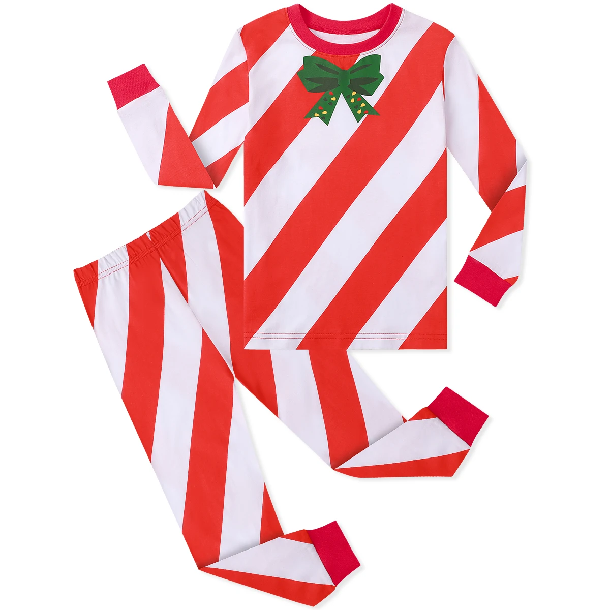 

Christmas Pajamas Kids Boys Girls Candy Cane Sleepwear Toddler Stripe Xmas Nightwear Halloween Party Gift Pyjamas New Year Pjs