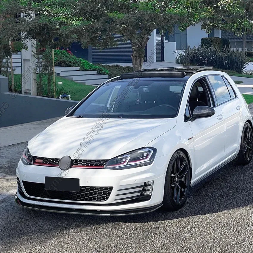 For Volkswagen Golf 7 MK7 GTI GTD R Rline 2013-2016 Front Bumper Splitter Lip Spoiler Diffuser Tuning Body Kits Gloss Black ABS