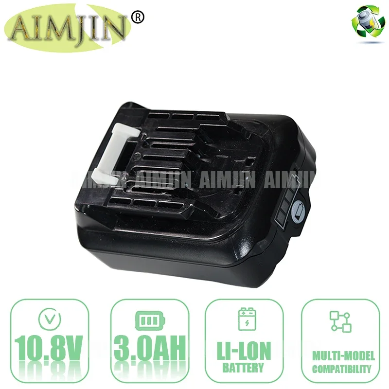 

AIMJIN BL1021B BL1020 12V 10.8V 3000mAh Li-ion Power Tools Rechargeable Battery for Makita BL1016 BL1015 BL104 DF331D