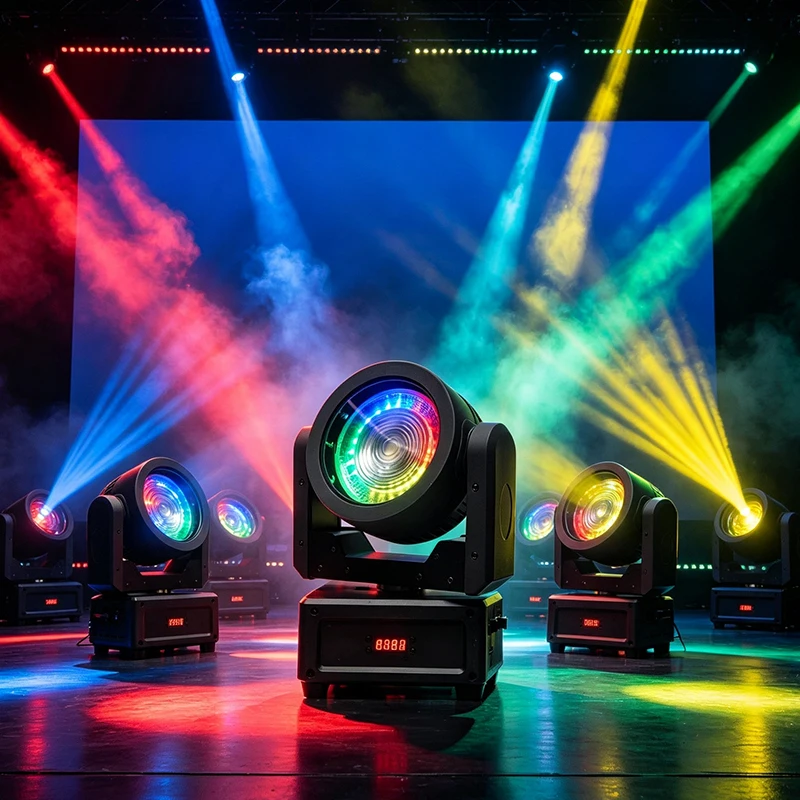Motorised Zoom 15°-60° 100W RGBL LED Moving Head Wash Lights DMX Control Dimming Rotation Colorful Light for DJ Disco Bar Stage