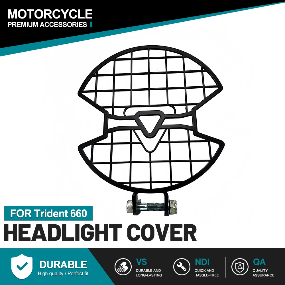 FOR Triumph Trident 660 Motorcycle Headlight Guard Cover Metal Mesh Protector Black Anti-corrosion