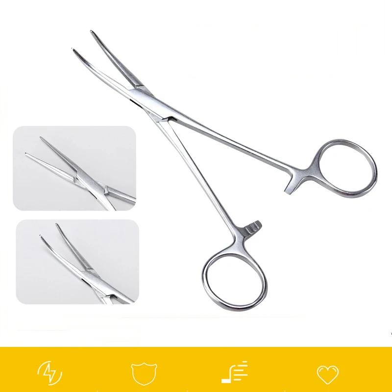 Medical Hemostatic Forceps Cotton Hand Tools 12.5,16,18cm for Surgery  The Bleeding  Clip Cotton Pet Hair Clamp Fishing Pliers