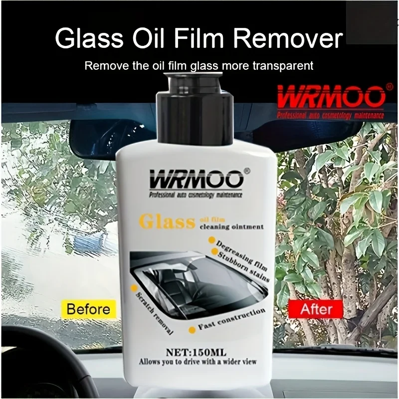Nettoyant pour pare-brise et vitres de voiture Radiance-Restore, sans traces – Dissolvant de film d'huile sûr et facile à appliquer pour la vision cristalline