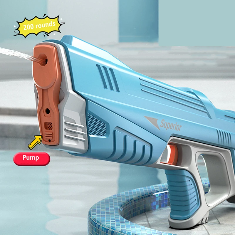 Water Absorbing Automatic High Pressure Electric Water Gun Made in Summer Outdoor Water Battle Interactive Beach Water Gun