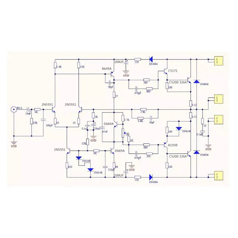 2SC3264 HIFI 120W Power Amplifier Board Refer To The Golden Voice Route Fully Symmetric Fully Complementary Easy Install