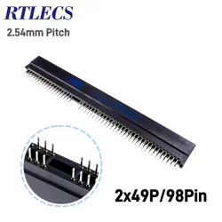 5Pcs Edge Card Connector Slot 2.54 MM Pitch 98 Pin PCB Gold Finger Socket Through Holes Vertical