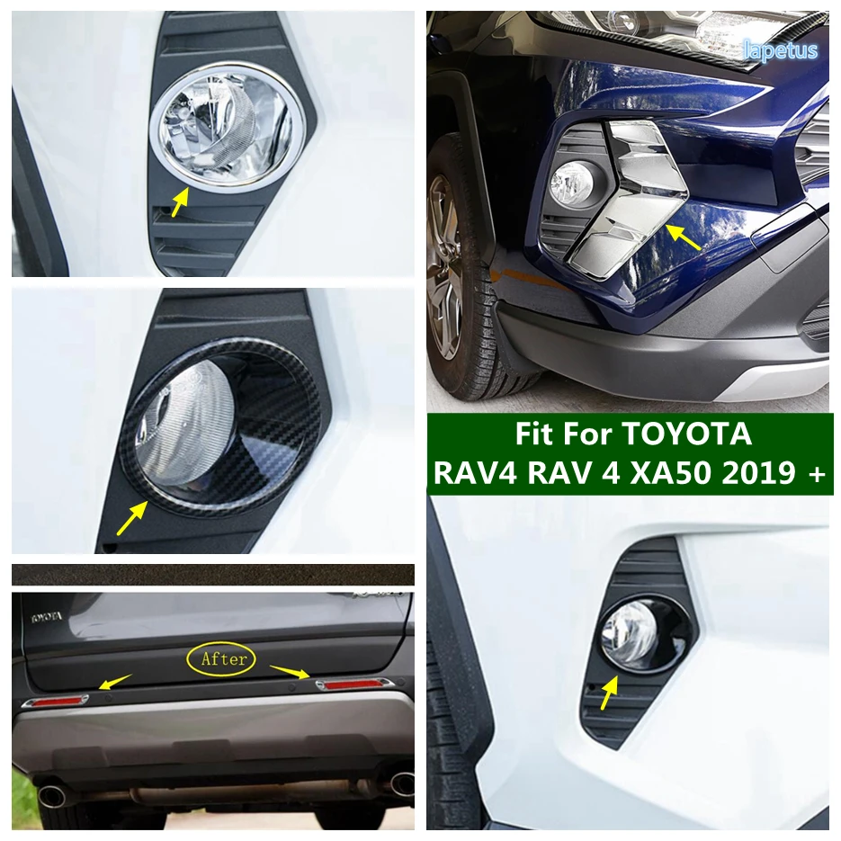 

Front Rear Bumper Fog Lamp Light Decoration Frame Cover Trim Fit For TOYOTA RAV4 RAV 4 XA50 2019 - 2022 Car Accessories