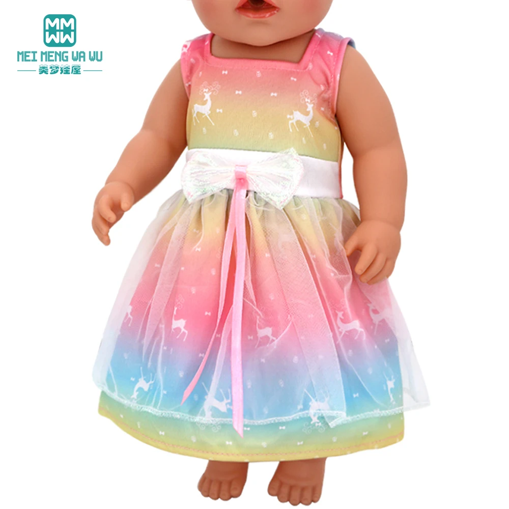 Puppe Kleidung Fit 45cm Spielzeug Amerikanische Puppe Mode Cartoon Gaze Kleid Hemd Hosen Schuhe Mädchen Geschenke – Detail 2