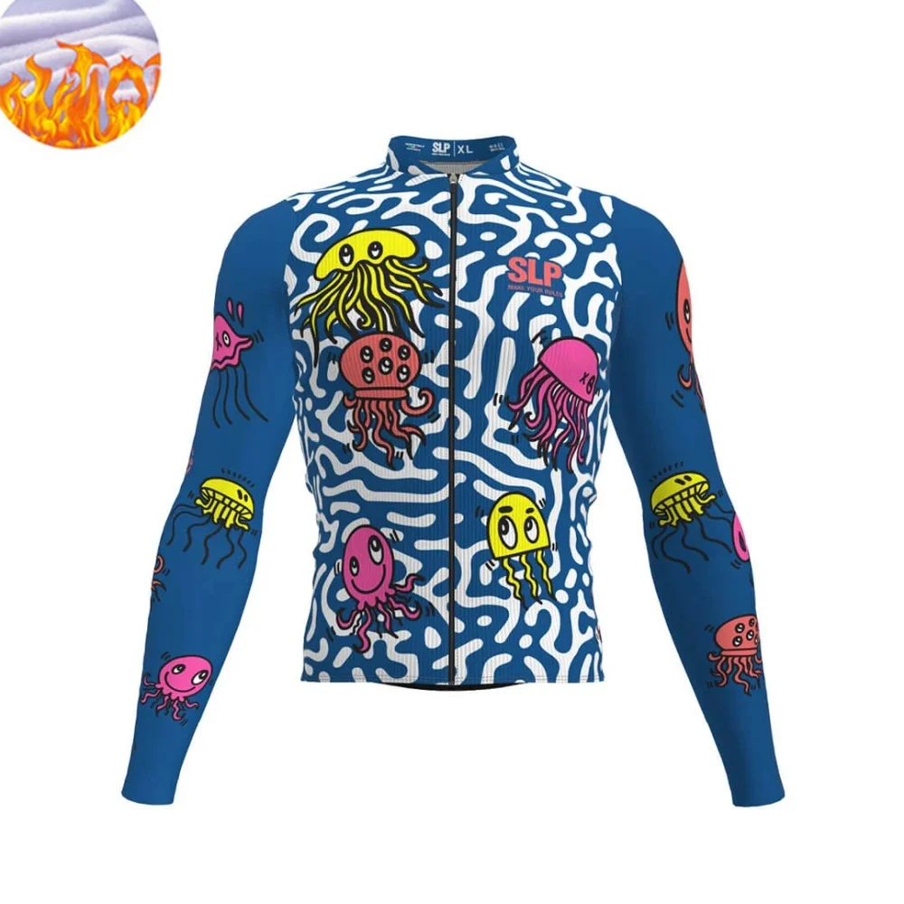

2026 Men Winter Thermal Fleece Cycling Jersey Ciclismo MTB Bicycle Clothing Bike Shirt Cycling Equipement Outdoor Warm Jacket