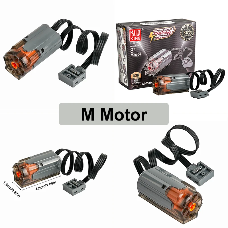 Motores MOC DIY, bloques de construcción 7,4 V M/L/XL, Servo de dirección de Motor, tecnología de Control remoto, maquinaria para coche, camión, potencia
