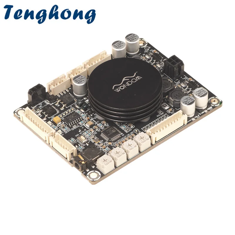騰鴻-1個-オーディオパワーアンプ基板-50w×2-クラスd-hifiサウンドアンプ-dsp電子クロスオーバー-調整可能eq-diyアンプ用