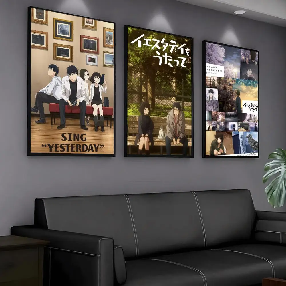 anime S-Sing Yesterday for Me-E Painting Calligraphy Artwork for Home Bedroom Office Wall Decoration Gift