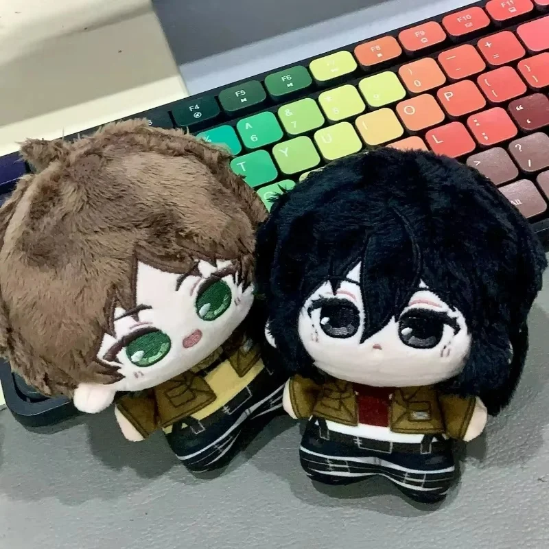 【In Stock】Attack On Titan Plush Toy Levi Ackerman Eren Jaeger Mikasa·Ackerman Hange Zoe Plush Bag Keychain Cute Ornament Gifts