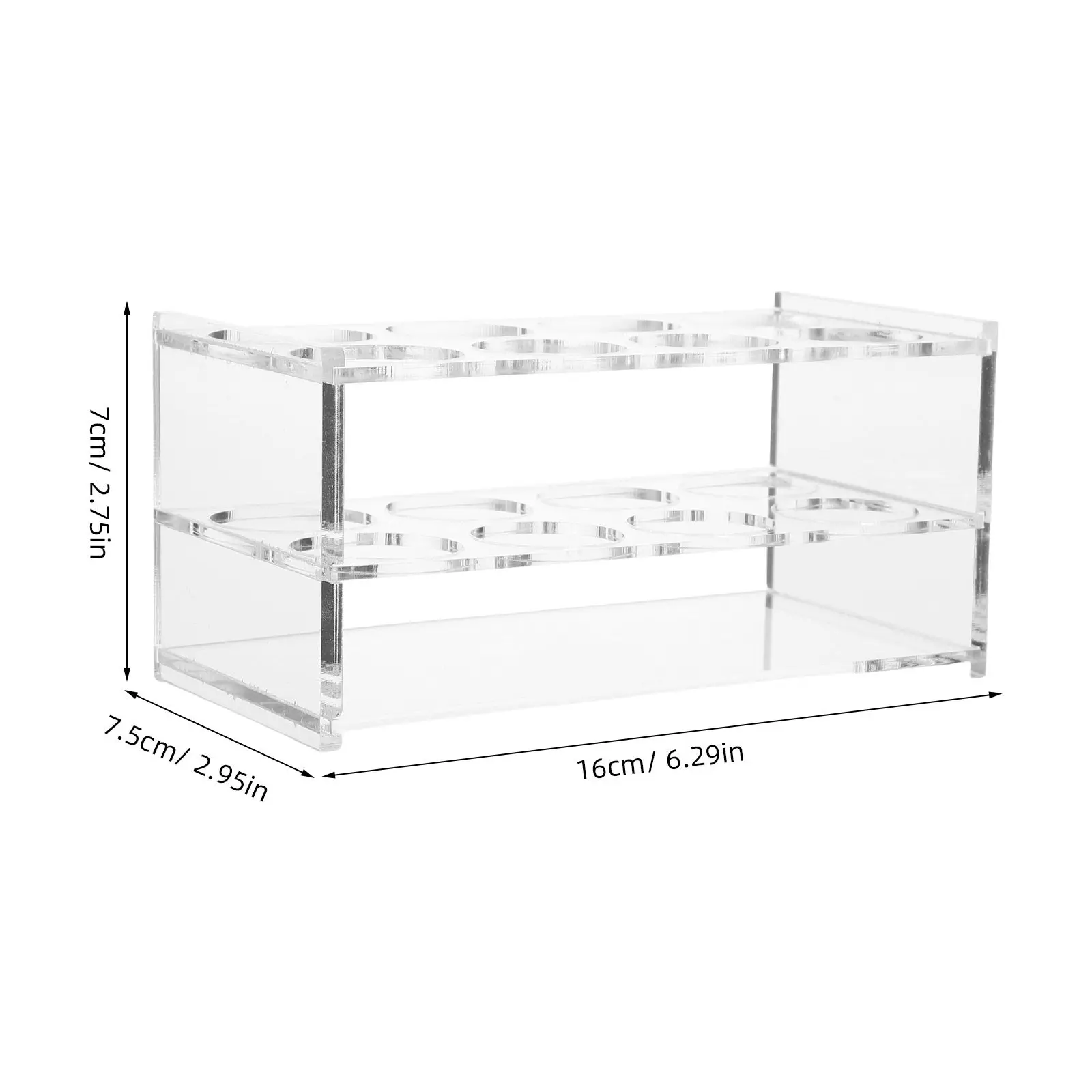 8-Hole Acrylic Test Tube Rack Tube Holder for 50Ml Tubes Space Efficient Scientific Experiment Organizer view 4