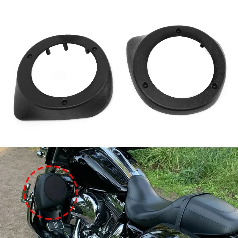 

Motorcycle Black ABS Plastic Vented Lower Fairing 6.5" Speaker Pods Cover For Harley Touring Electra Street Glide 1996-2022