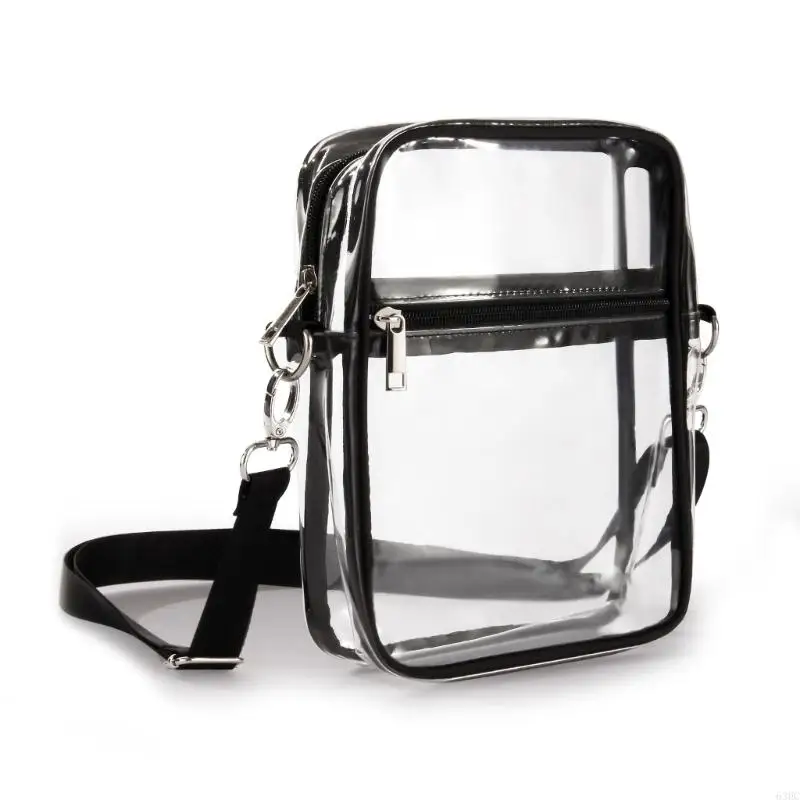 63HC Clear Crossbody Purse Bag Clear Bags Stadium for Concerts Festivals Sports Events for Women Men