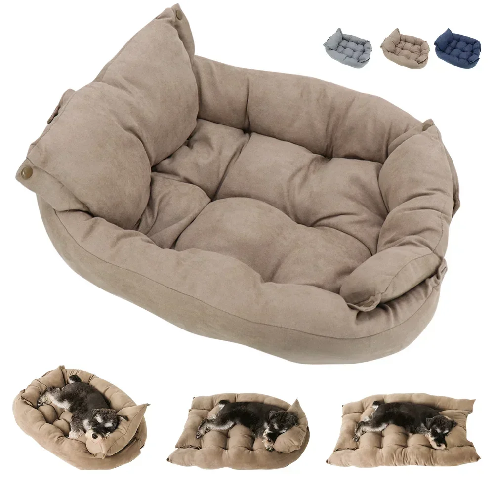 

Multifunction Dog Bed Mat 3 IN 1 Dogs Cat Sleeping Bed Sofa Warm Winter Puppy Kitten Nest Kennel Soft Pet Cushion For Dogs Cats