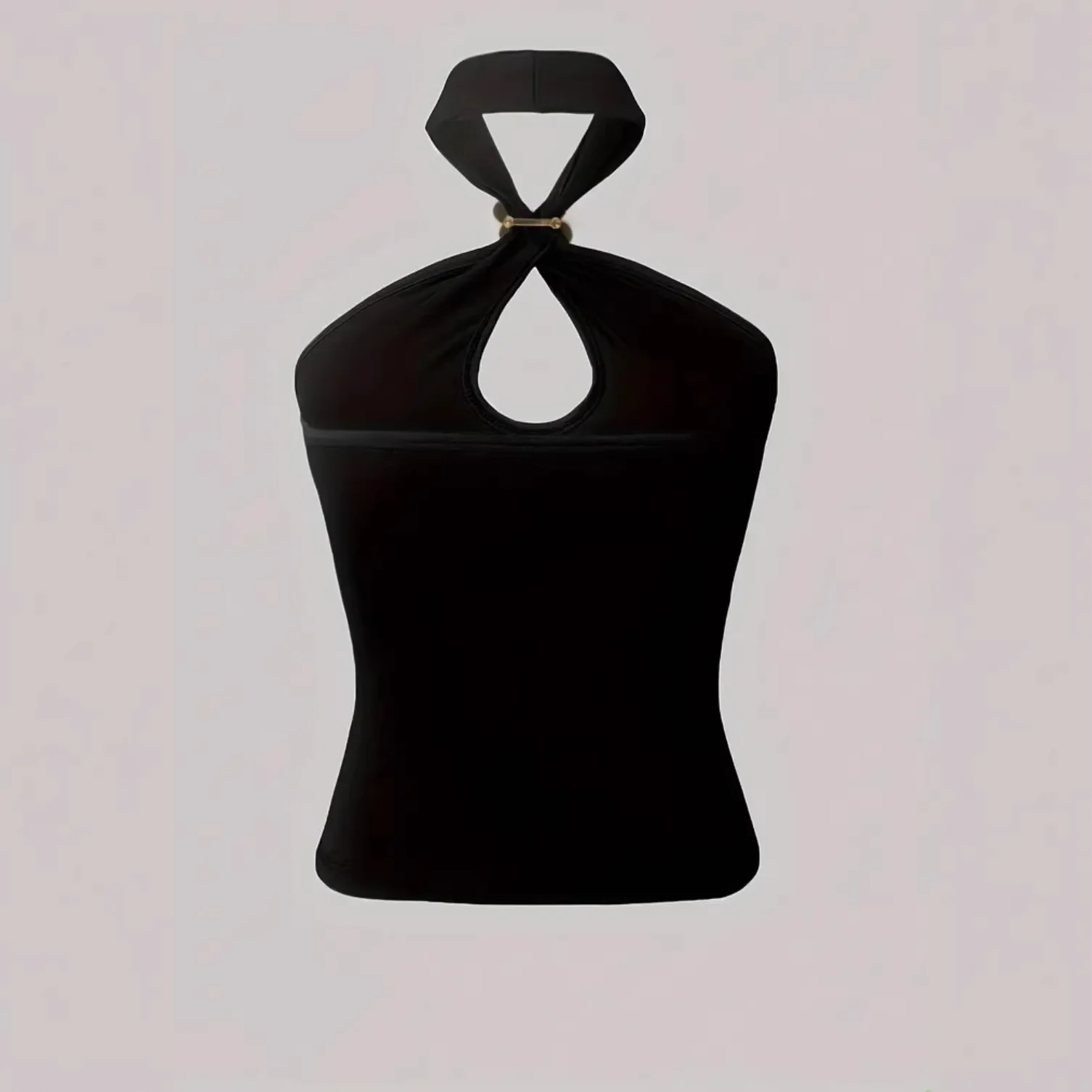 Sexy V-neck Waist Neck Vest European and American Cross-border New Spice Girl Top Cw24255