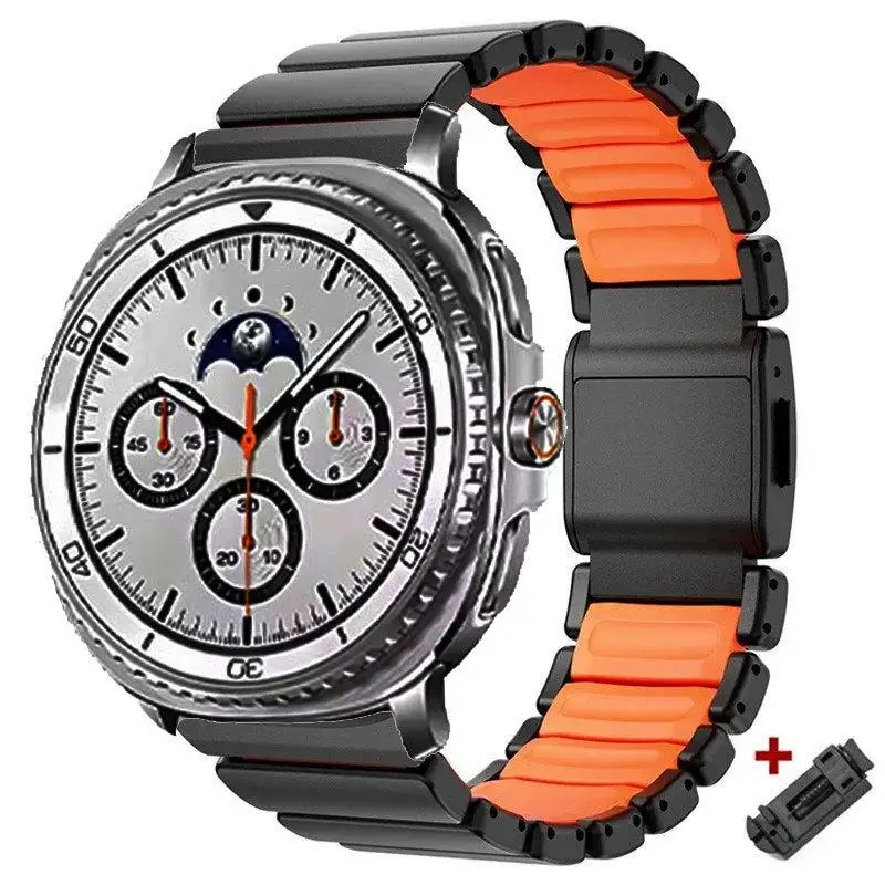 Bracelet en métal pour Samsung Galaxy Watch 8 40mm 44mm 8 Classic 46mm, bracelet à boucle magnétique pour Galaxy Watch 7 Ultra 2025 47mm