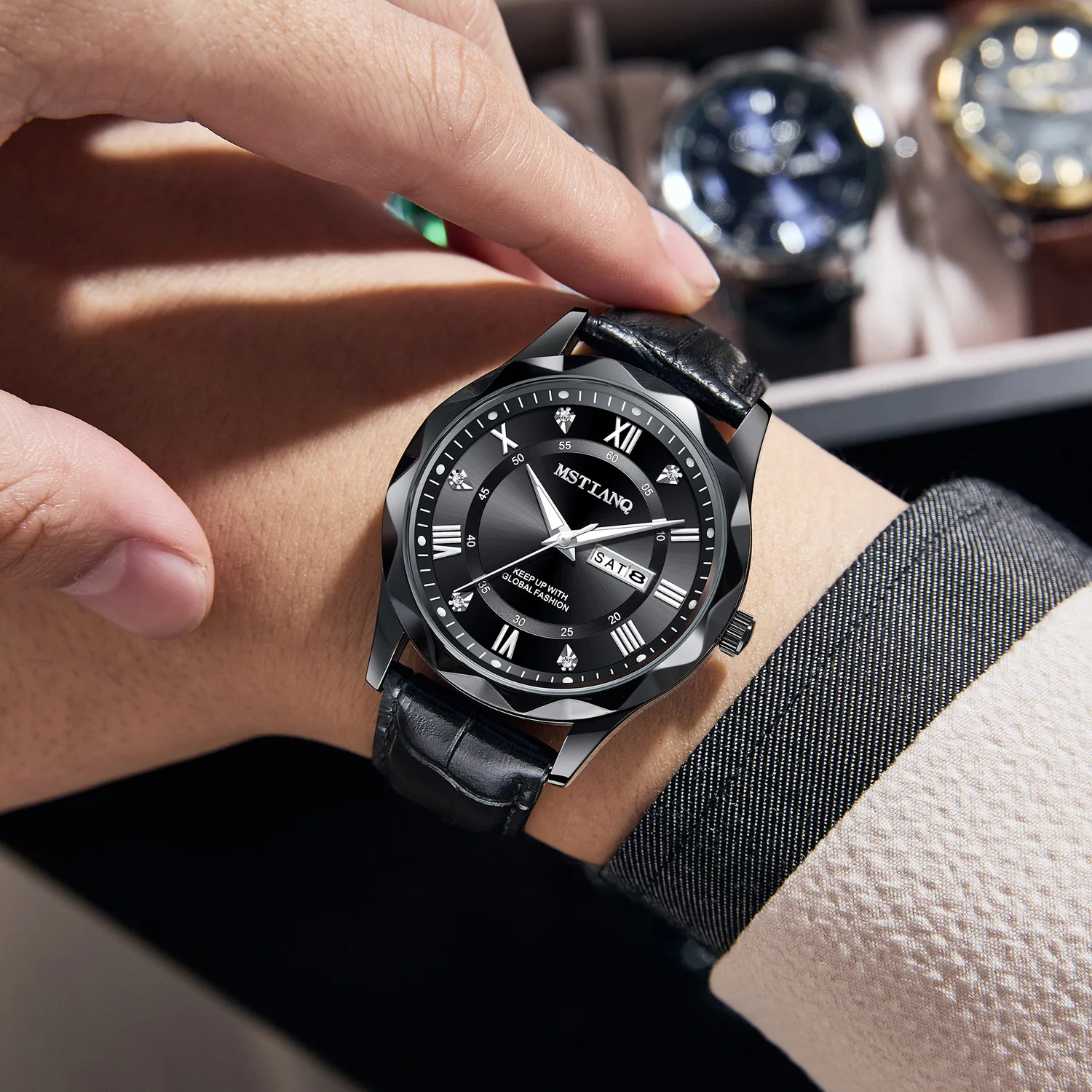 Urban Chrono Barrel Watch, Luminous Waterproof Quartz Wristwatch for Men, Sports Watch for Men, Premium Quality