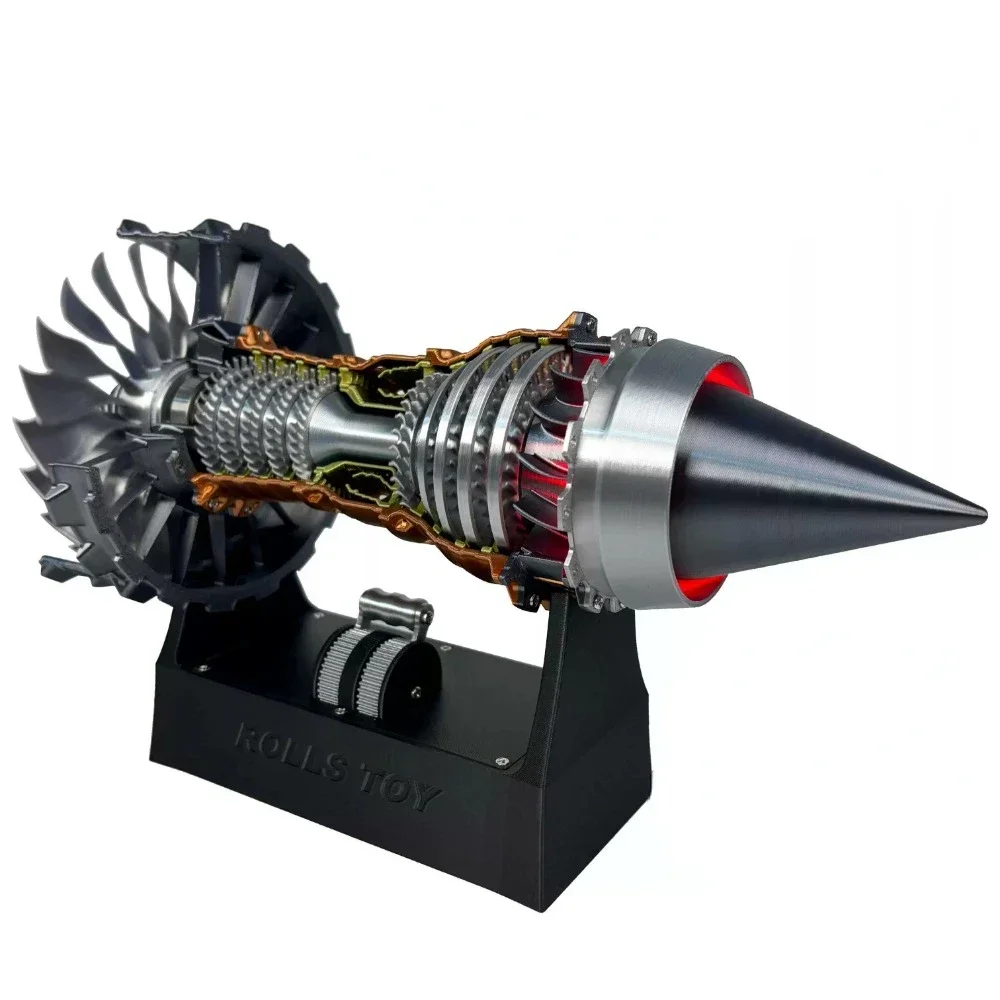 

TR 900 1/25 Aircraft Turbofan Engine Electric Simulation Jet Turbojet Engine Assembly DIY Model Kit Toy Ornaments Gift