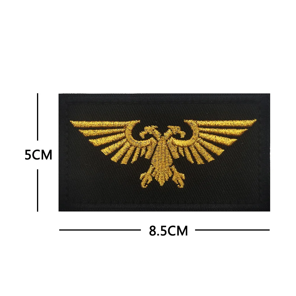 Pilot Shoulder Badge Double Headed Eagle Medal Morale Badge Top Gun Embroidered Hook&loop Military Patches Backpack Sticker