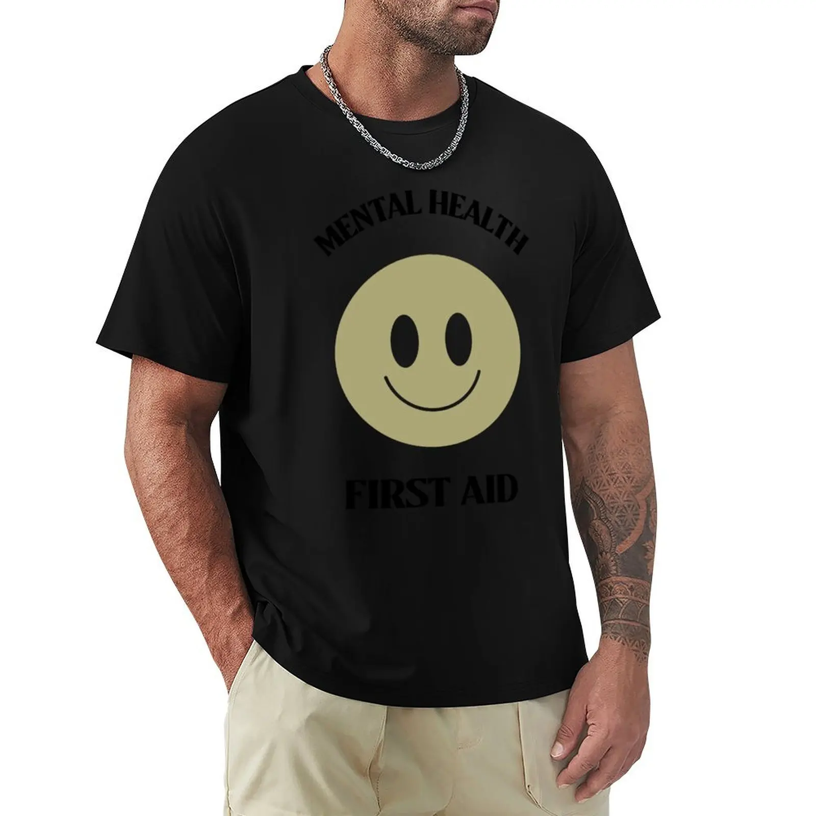 Depression Mental Health First Aid Awareness Illness Anxiety T-Shirt Plus Size Loose Fit T-Shirt