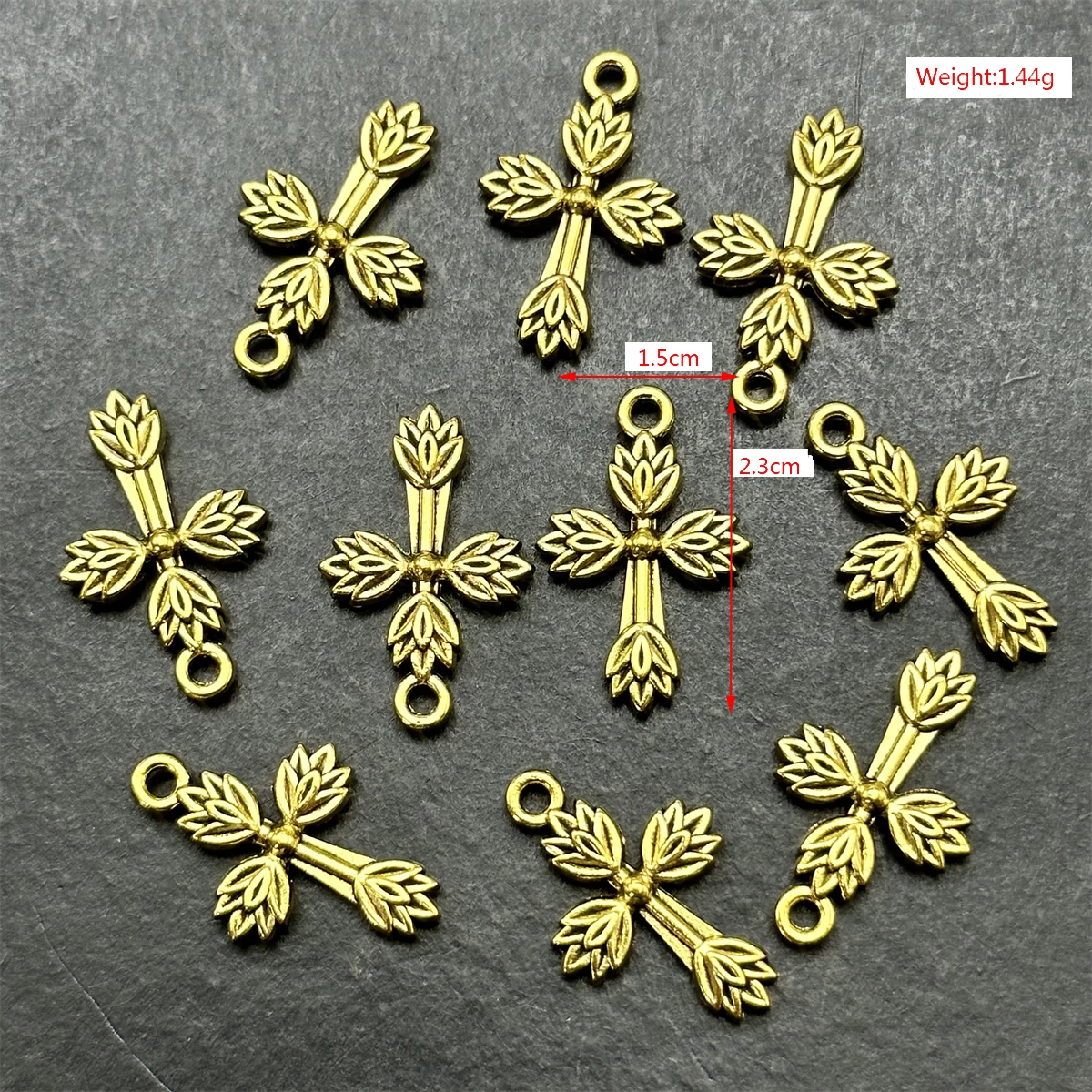 Two Colour Charm Vintage Crosses Pendant Religious Faith Charms Jewelry Findings Making Bracelet Necklace Earrings Accessories