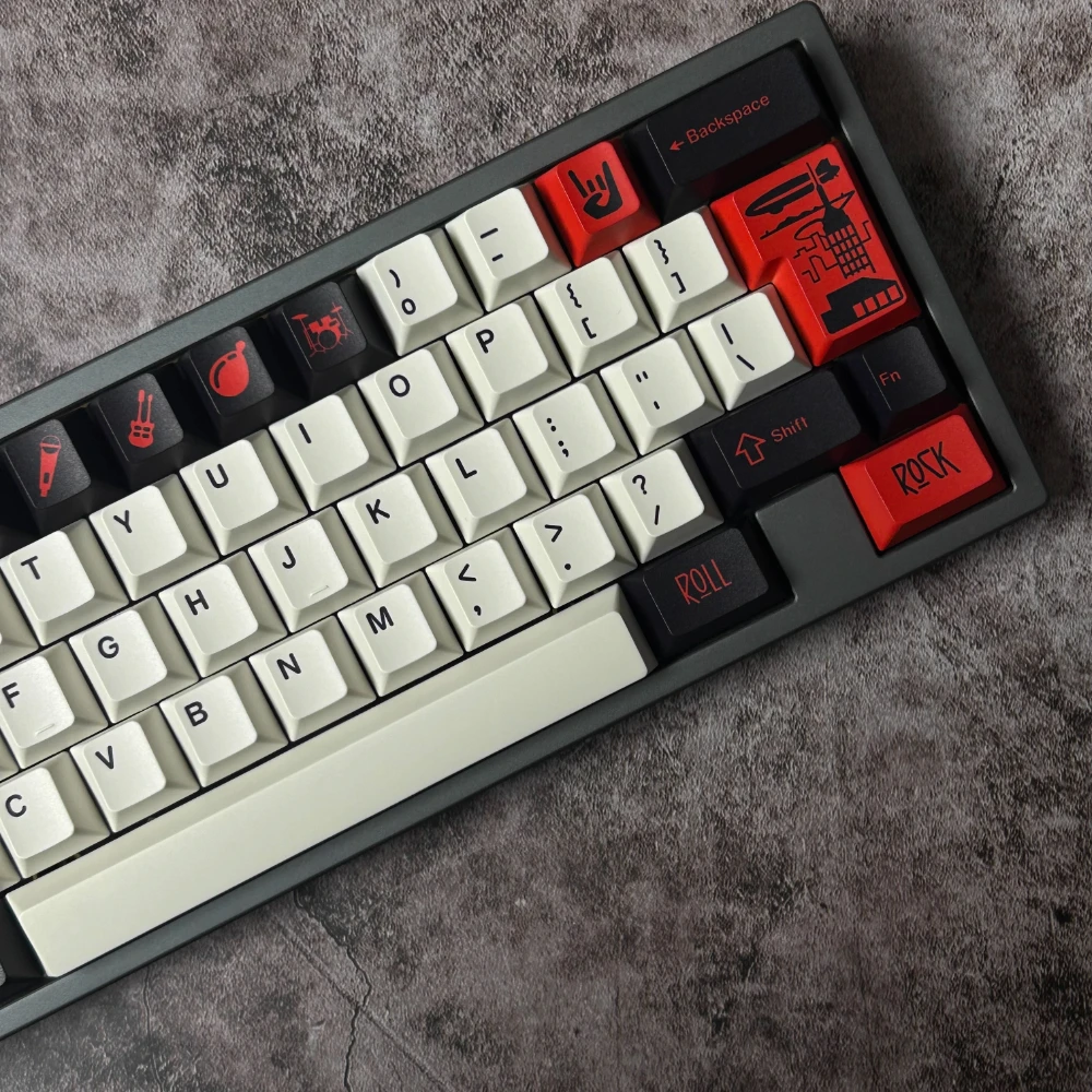 PBT GMK Led Zep Keycaps Cherry Profile PBT Dye Sublimation Keycap For MX Mechanical Keyboard Accessories Split Spacebar