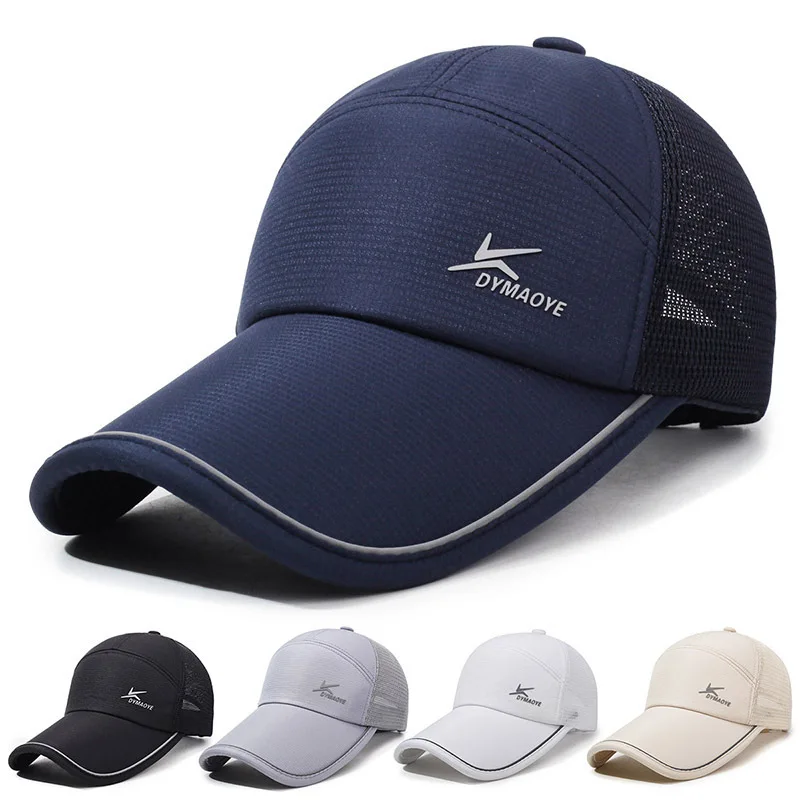 

Summer Outdoor Quick Dry Meh Breathable Baeball Cap For Caual Sport Sun Protection Vior Hat With Extended Brim