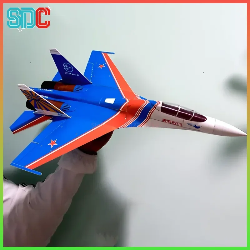 

Su 27 Ducted Fan Rc Fighter Dual 30mm Edf Power Diy Assembled Fixed Wing Jet Realistic Scale Aircraft Desktop Ornament Model