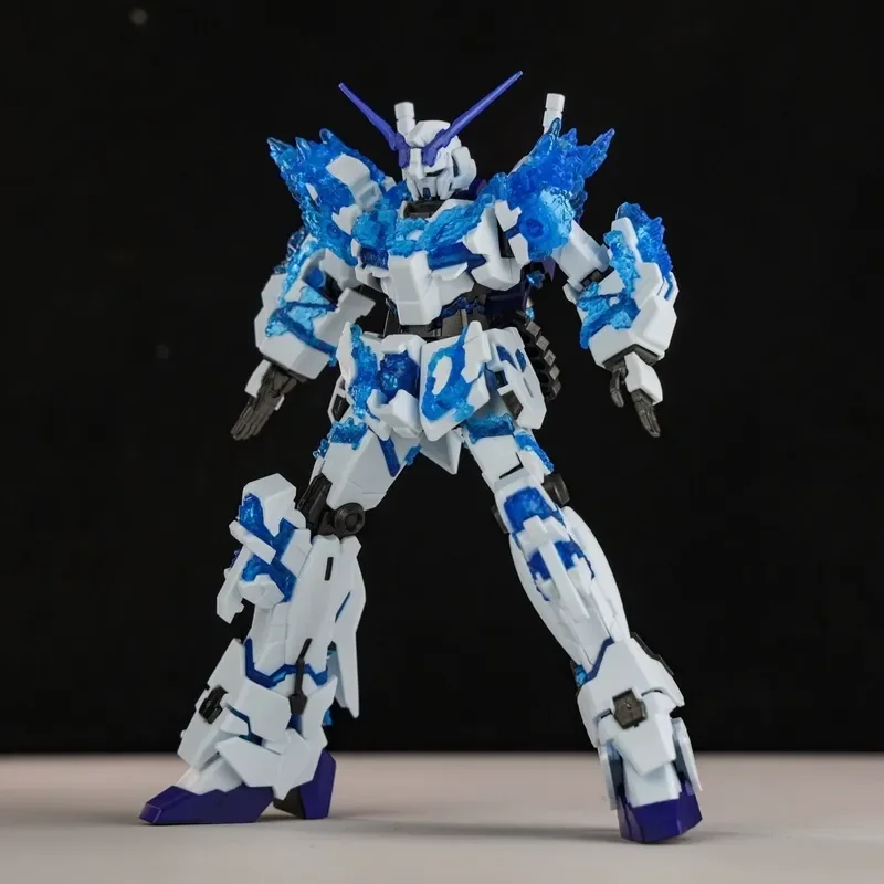 

NEW Ice Blue Crystal Unicorn Model Kit Luminous Tokyo Odaiba Limited Edition 1/144 Scale Plastic Collectible Toy for Adult Fans
