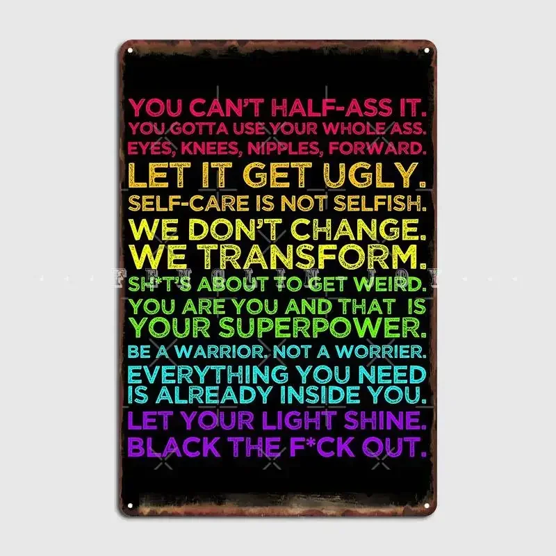 Jess King Motivational Quotes Peloton Neon Inspirational Metal Sign Cinema Garage Bar Cave Create Poster Tin Sign Posters