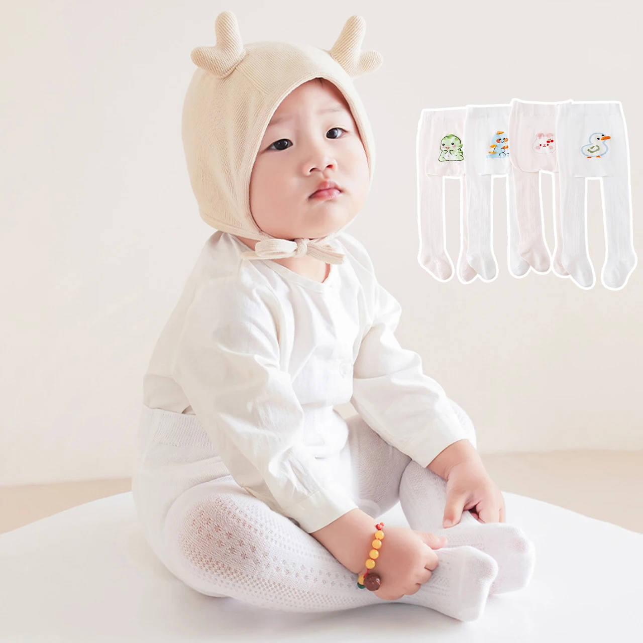

Summer Mesh Baby Pantyhose Socks Cute Cartoon Boy Girl Breathable Thin Tights Soft Cotton Newborn Leggings 0-3 Years