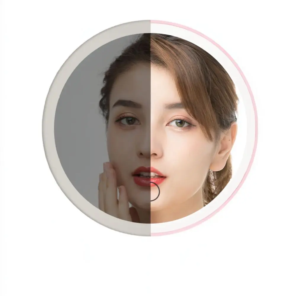 Dimmable LED Vanity Mirror Desktop Makeup Mirror With Light Modes Portable Cosmetic Mirror For Home Travel Daily Skincare Use