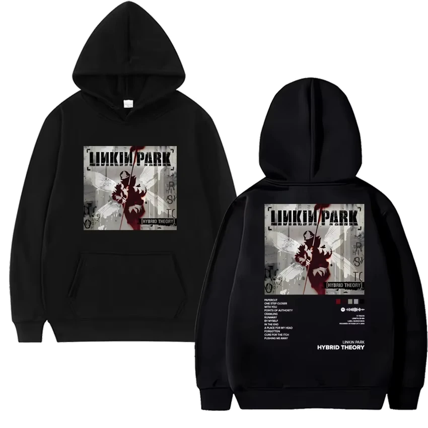 

2025 Linkin Park Hybrid Theory Album Hoodies Men women harajuku vintage printed Sweatshirt Unisex Fleece Long sleeve streetwear