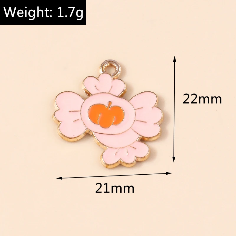 Leslie 10 stücke Mode Halloween Charme Emaille Horror Augapfel Spinne Hexe Geist Kürbis Anhänger für DIY Schmuck machen Accessoires – Detail 30