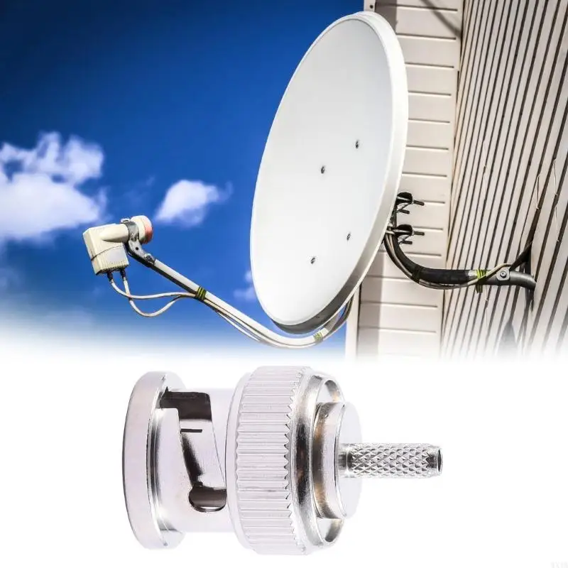 BNC C J1.5 신호 어댑터 BNC 무선 주파수를위한 수컷 스트레이트 크림프 커넥터