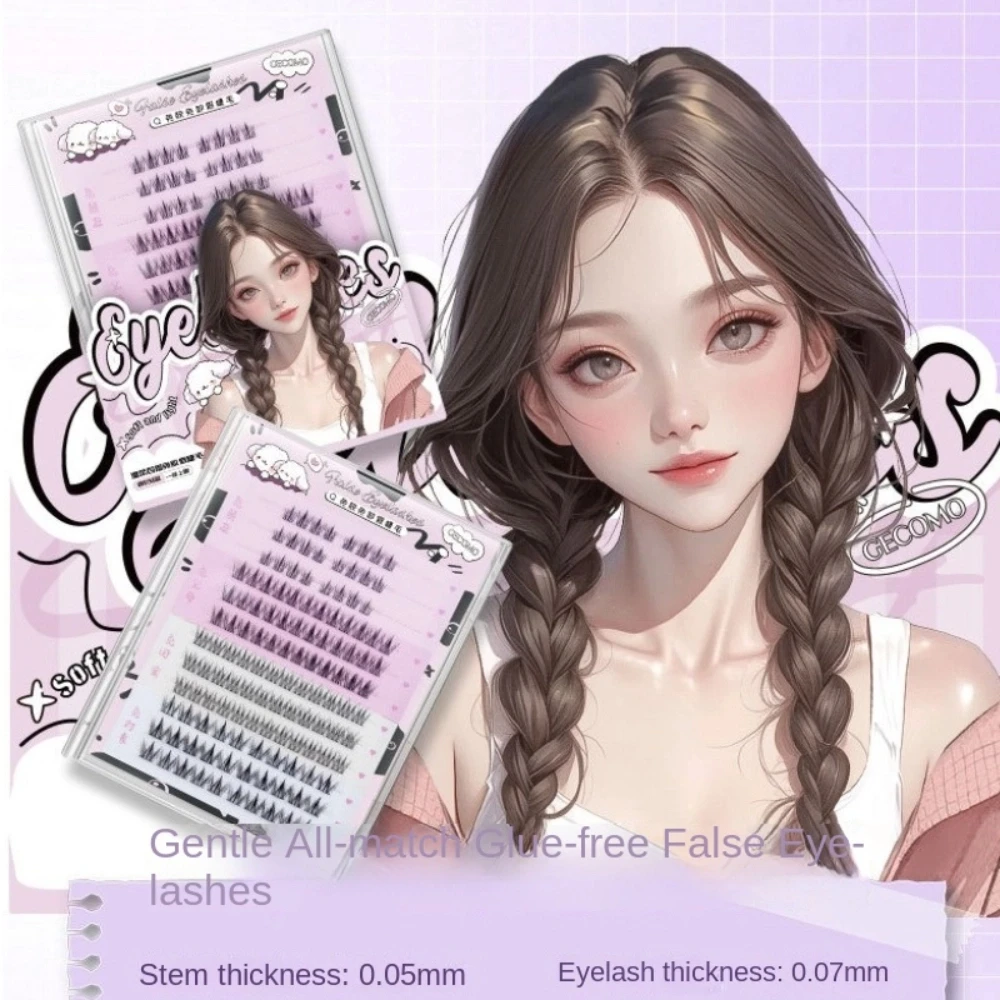 Cílios individuais mistos segmentados, grande capacidade, oblíquos, alados, cachos c, cílios postiços, 126 peças, de longa duração