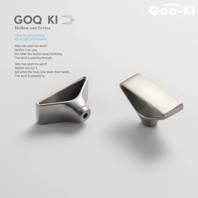 Goo-Ki Modern Brushed Nickel Ladder-shaped Arched Cabinet Handles Cupboard Pulls Drawer Handles for Furniture Handle Hardware