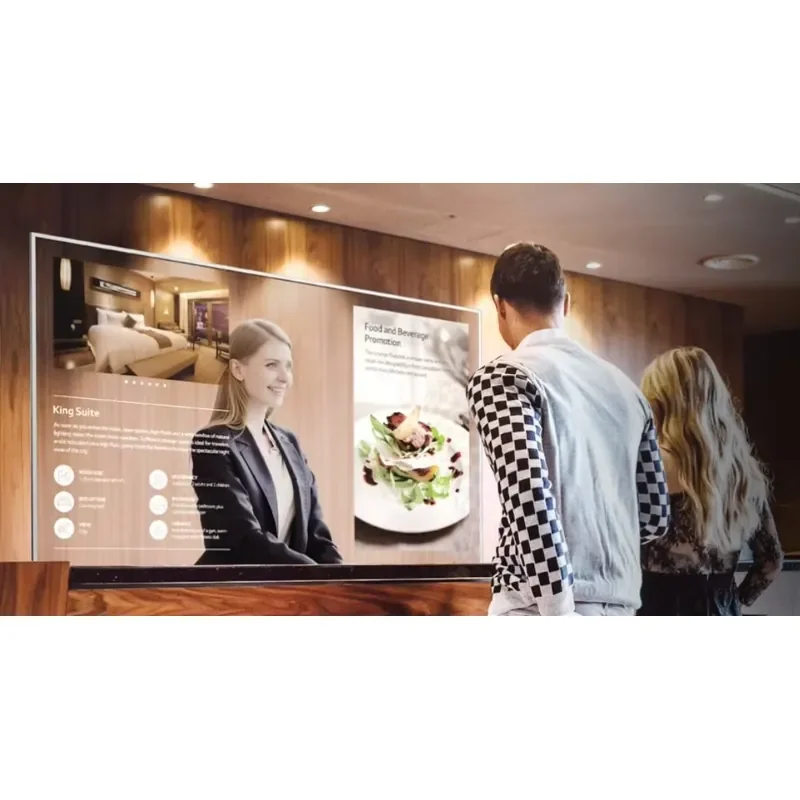 55 Inch High Resolution Transparent OLED Interactive Display Capacitive Touchscreen for Shopping Mall Full HD Resolution