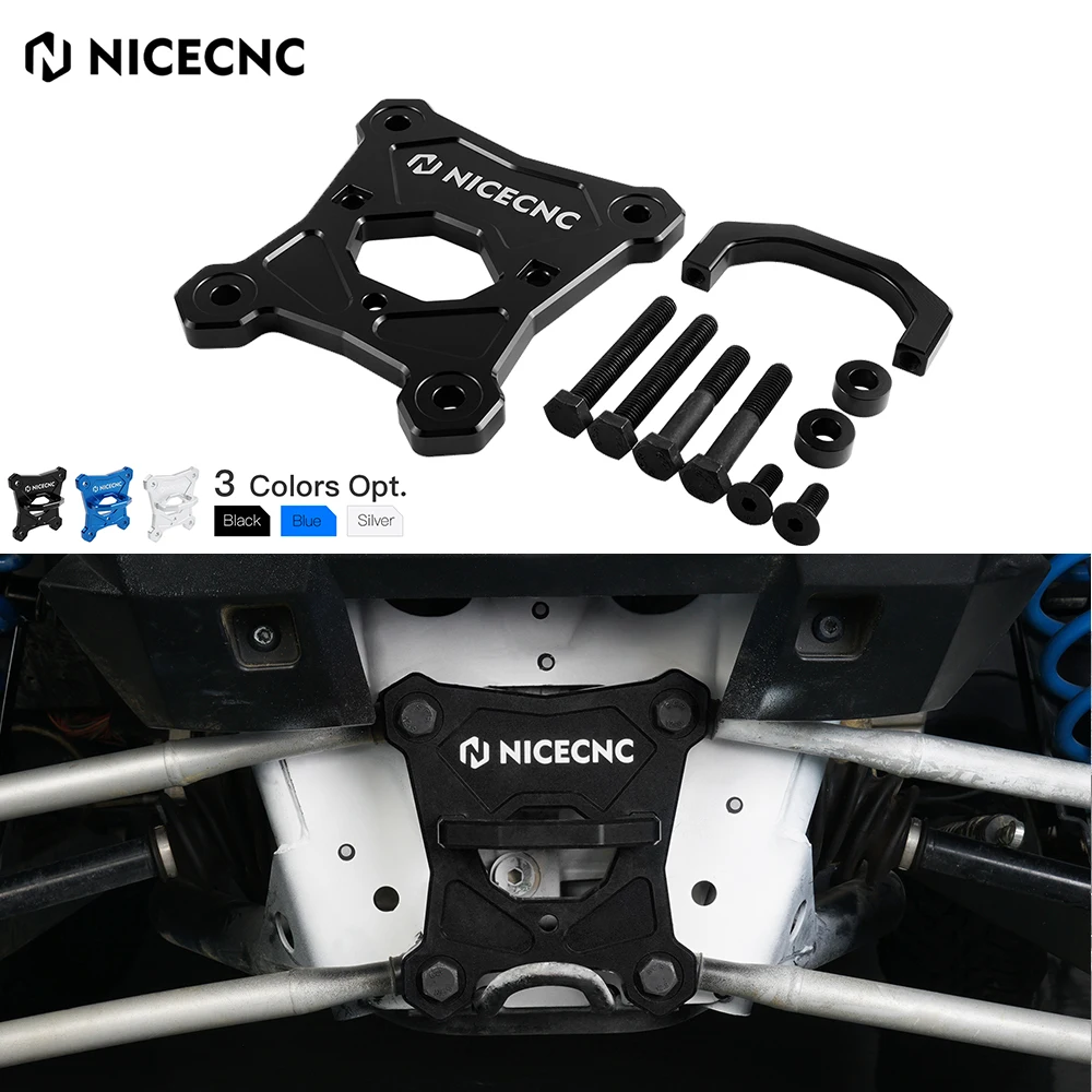 

NICECNC UTV Radius Rear Arm Plate Cover For Polaris RZR XP 1000 2017-2022 4 TURBO With Removable Trailer Hook Towing Tools