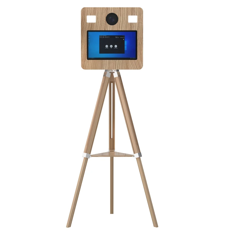 

Portable 15.6-inch imitation wood grain wooden tripod, camera, adjustable, photo booth