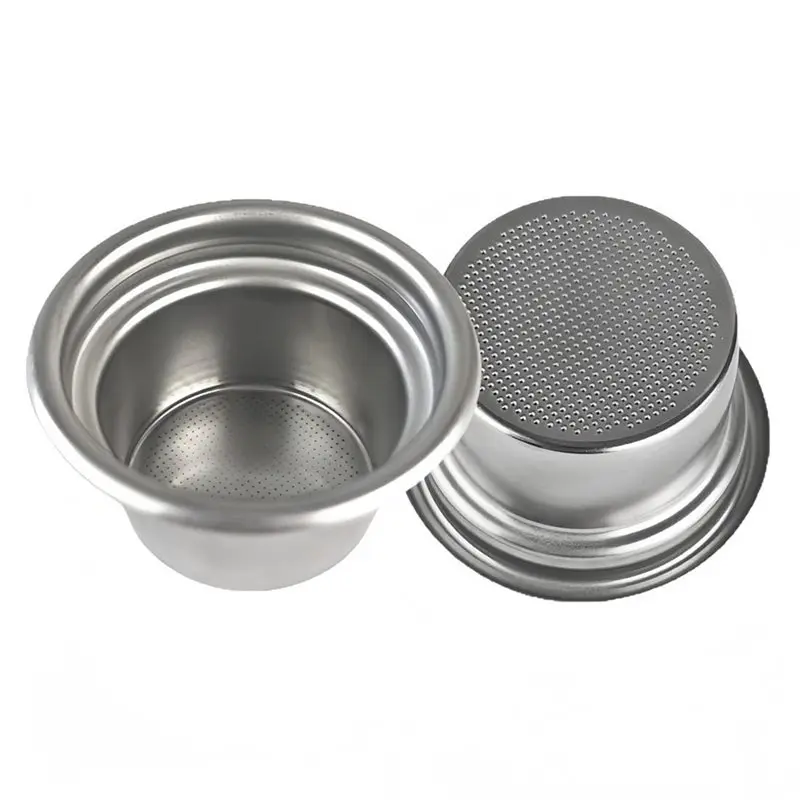 B01C-Stainless Steel Coffee Machine Handle Filter Basket 58MM 2PCS Coffee Filter Basket Four-Cup Powder Bowl